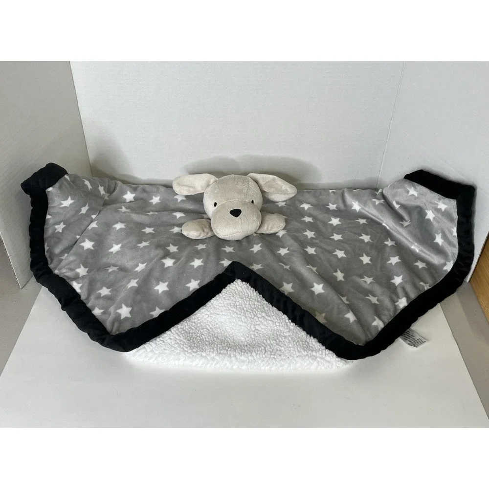 Gerber Modern Moments Baby Gray Dog Polyester Security Blanket